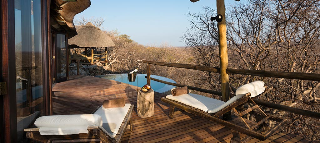 Africa Namibia Ongava Reserve Little Ongava deck