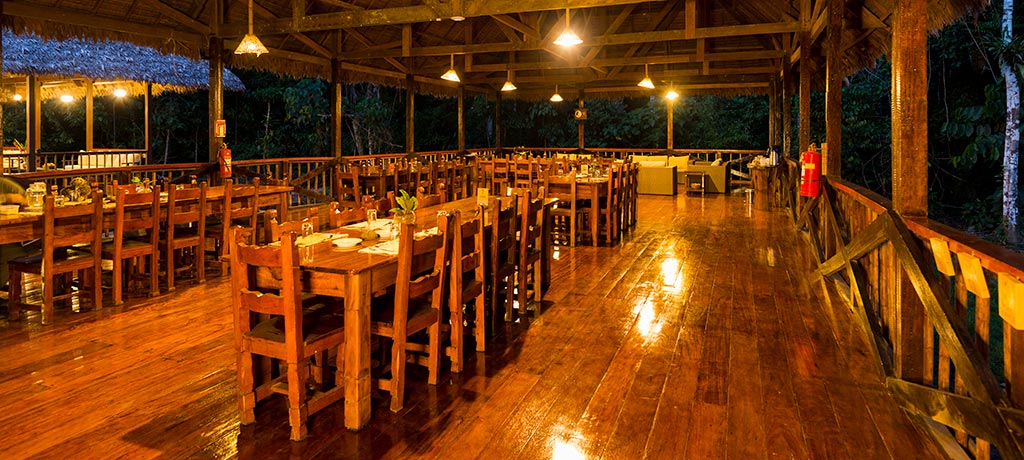 South America Peru Puerto Moldonado Tambopata Research Center dining 